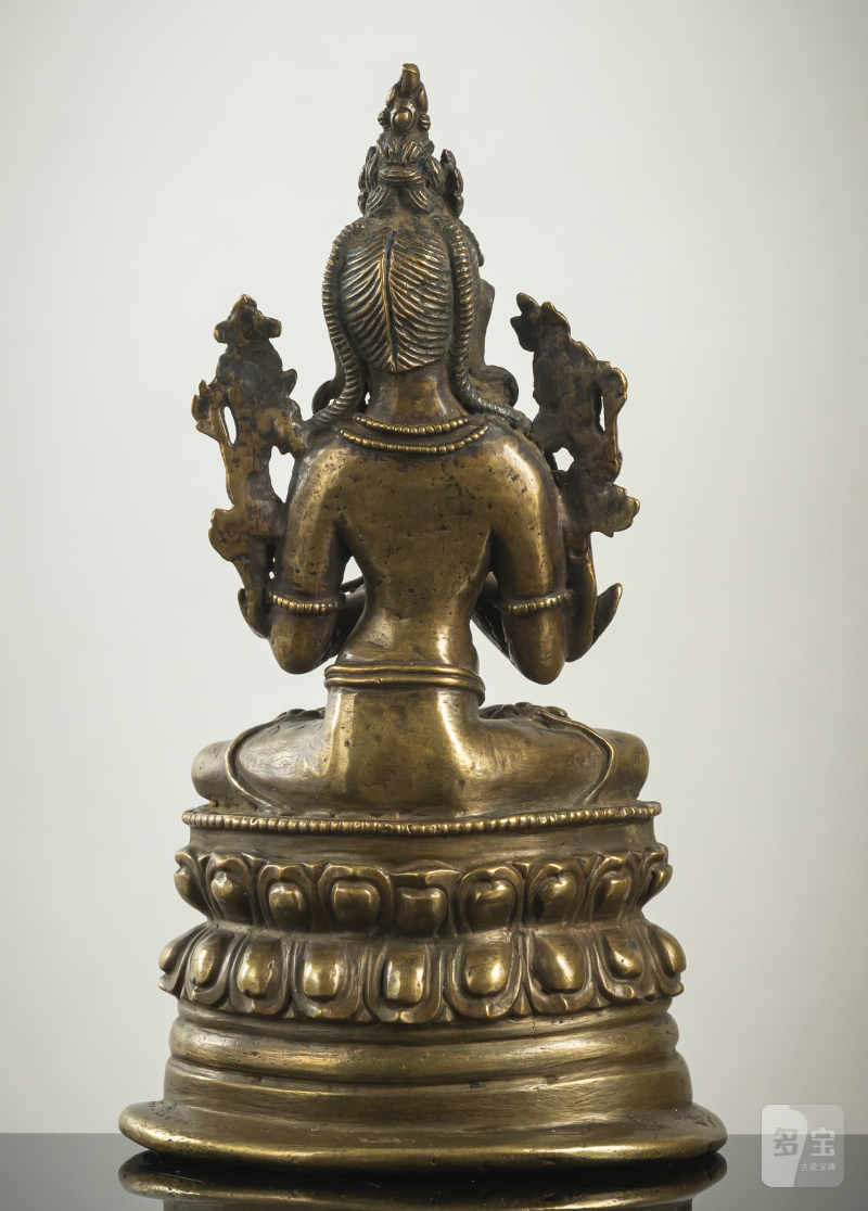 A BRONZE FIGURE OF MANJUSHRI - 图2